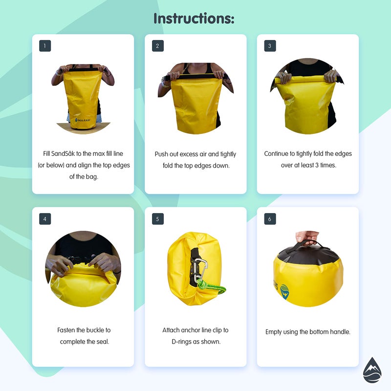 Skog Ã… Kust SandSÃ¥k 2-in-1 PWC Anchor & Dry Bag (Green) - Image 3